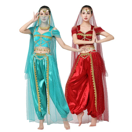 Women Exotic Belly Dancing 4pc Costume Set