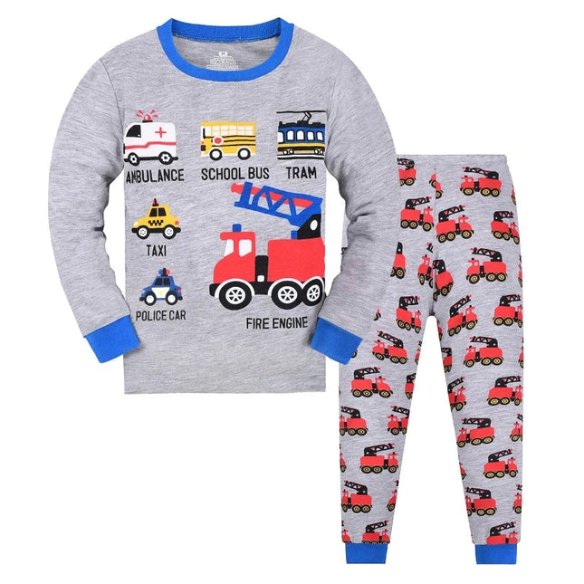 Baby Boys Long Toddler Little Car Pajama Sleepwear Set