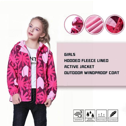 Girl New Seasonal Wear Polar Fleece Waterproof Hoodies Jacket Outerwear - Mad Fly Essentials