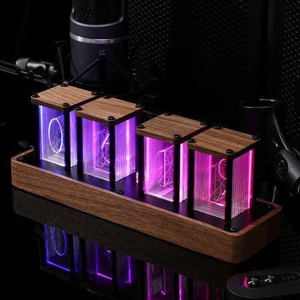 Alarm Clock Home Desktop Nixie Glow Tube Digital RGB Clock - Alarm Clock - Aubusson - Mad Fly Essentials