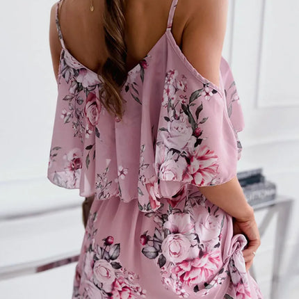 Party Dress Women Floral Summer Spaghetti Chiffon Dress - Party Dress - Boho Girl - Mad Fly Essentials