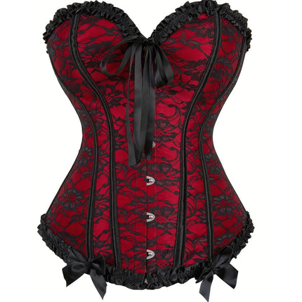 Women Gothic Corset Strap Lace Hosiery Halloween Costume - Mad Fly Essentials