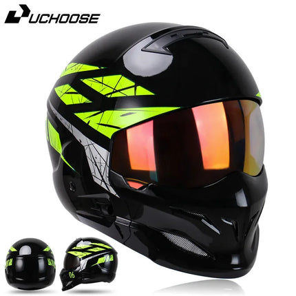 Motorcycle Helmet Half Predator Detachable Multi-purpose Helmet - Motorcycle Helmet - Kemimoto - Mad Fly Essentials