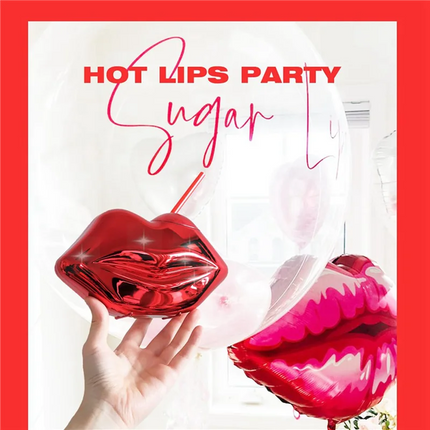 Party Essentials Valentines Day Lip Retro Straw Cups - Party Essentials - Amorcome - Mad Fly Essentials