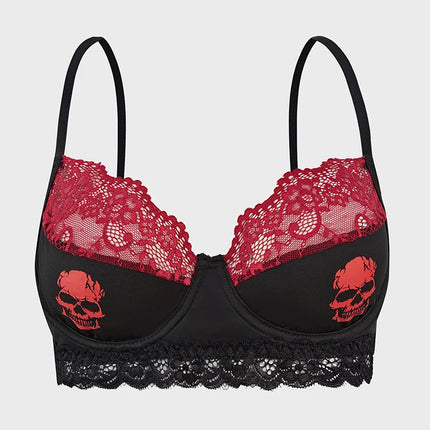 Bra Women Ultra Thin Lace Skull Underwear Bralette - Bra - Wensilian - Mad Fly Essentials