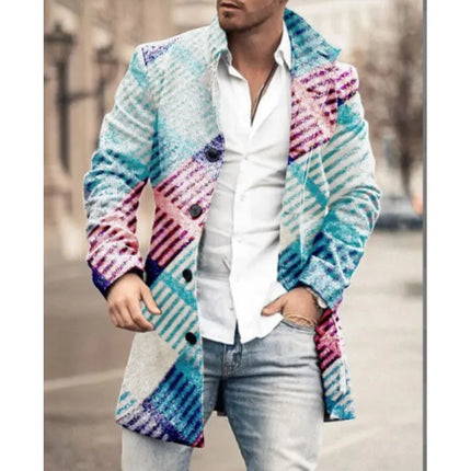 Jacket Men Stand-Collar Long Pocket Coat - Jacket - BC - Mad Fly Essentials