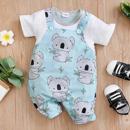 Baby Boy 0-18M Koala Print Jumpsuit Baby Romper - Mad Fly Essentials