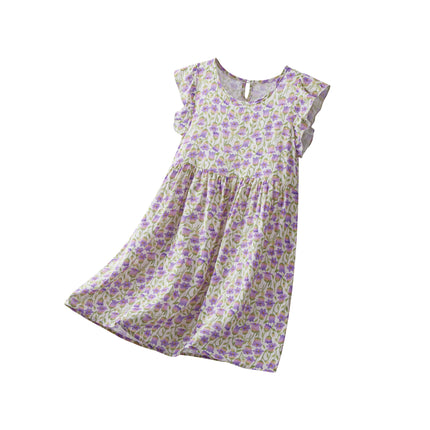 Party Dress Baby Girl Summer Cartoon Dinosaur Rainbow Dress - Party Dress - GirlyMax - Mad Fly Essentials
