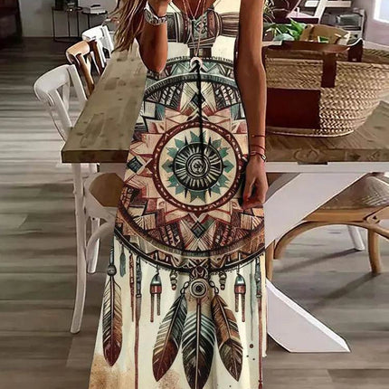 Women 3D Summer Bohemian Maxi Dress - Mad Fly Essentials