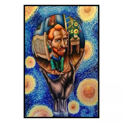 Funny Abstract-Art Van Gogh Friends Wall Canvas - Home & Garden Mad Fly Essentials