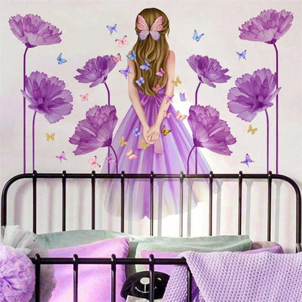 3D Wall Sticker English Girl 2pc Butterfly Sticker - 3D Wall Sticker - Fantasy Star - Mad Fly Essentials