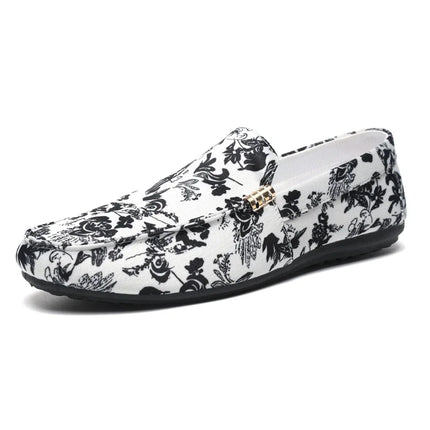 Loafers Men Business Casual Floral Loafers - Loafers - ZXQ - Mad Fly Essentials