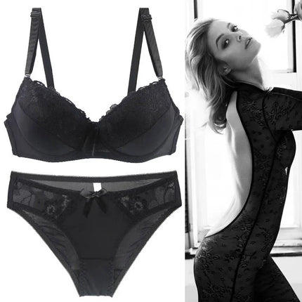 Lingerie Set Women Purple Pink Lace Thong Intimates Set - Lingerie Set - Ellolace - Mad Fly Essentials