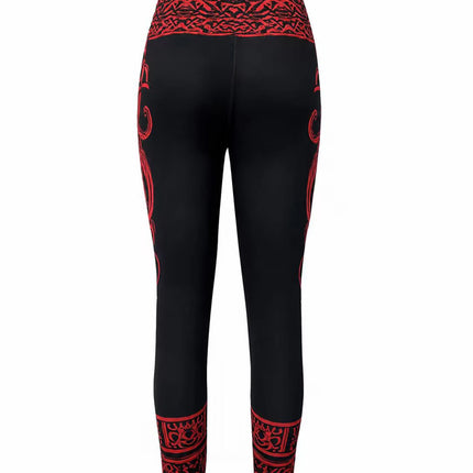 Fitness Leggings Women Viking Medieval 2D Slim Pants - Fitness Leggings - Iamsure - Mad Fly Essentials