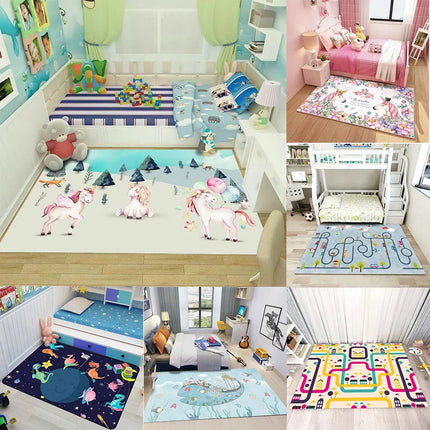 Floor Decor Cartoon Game Kids Room Learning Crawl Mat - Floor Decor - Essential Rugs - Mad Fly Essentials