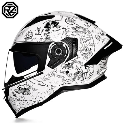 Motorcycle Helmet Orz full Face DOT Tribal Helmet - Motorcycle Helmet - Kemimoto - Mad Fly Essentials