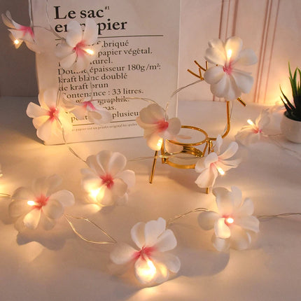 Hawaiian Plumeria LED Flower Garden Wedding String Light