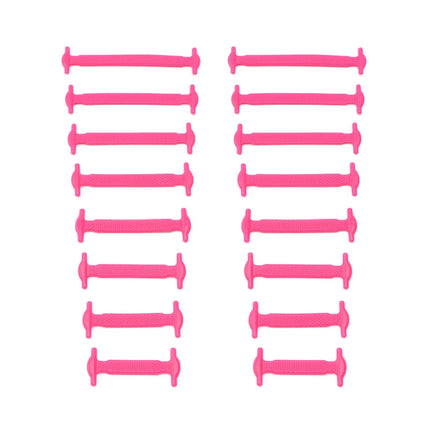 Multiple pink plastic sliders on a white background

