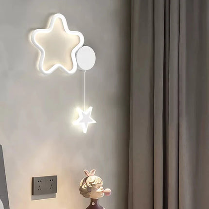 Modern Nordic Kids Room LED Star Cloud Wall Sconce