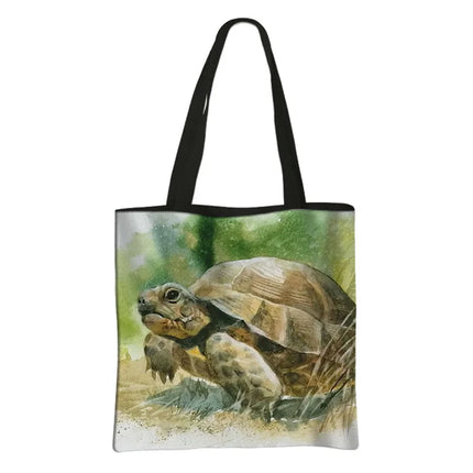 Woodland Animal Watercolor Large Capacity Shoulder Bags