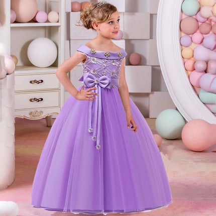 Princess Dress Girls Elegant Floral Ball Gown - Princess Dress - Adyce - Mad Fly Essentials