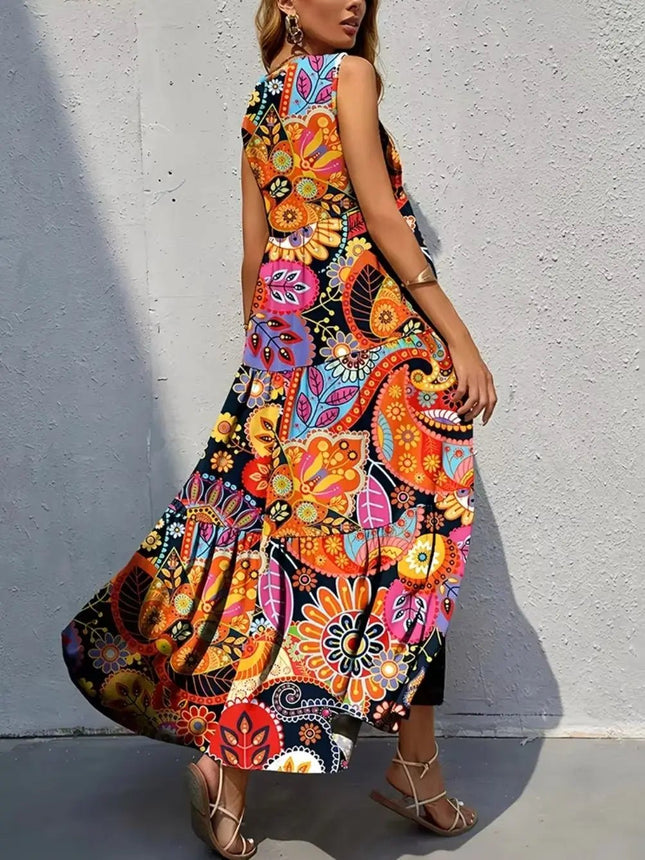 A - Line Dress Women European Floral Casual Dress - A-Line Dress - JIM & NORA - Mad Fly Essentials