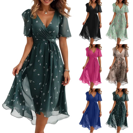 A - Line Dress Women Summer Thin Casual Midi Vacation Dress - A - Line Dress - Allneon - Mad Fly Essentials
