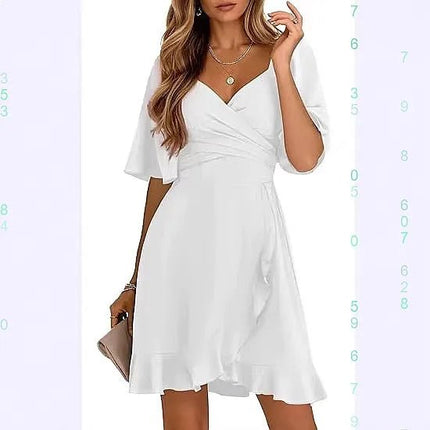 A-Line Dress Women Summer Thin Casual Midi Vacation Dress - A-Line Dress - Allneon - Mad Fly Essentials