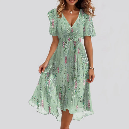 A - Line Dress Women Summer Thin Casual Midi Vacation Dress - A - Line Dress - Allneon - Mad Fly Essentials