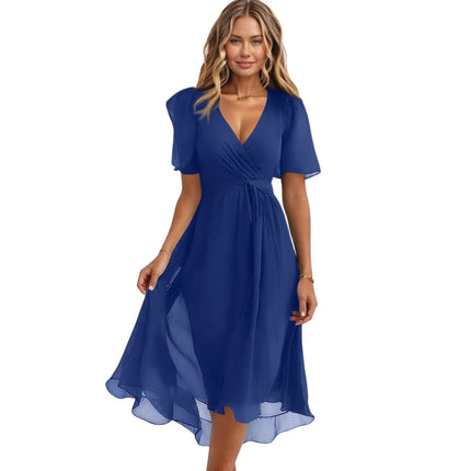 A - Line Dress Women Summer Thin Casual Midi Vacation Dress - A - Line Dress - Allneon - Mad Fly Essentials
