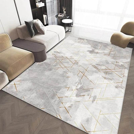 Abstract Modern Grey Washable Area Rug - Area Rug - EMG - Mad Fly Essentials