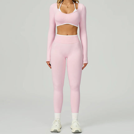 Activewear Set 2pc Pink Gym Yoga Workout Fitness Set - Activewear Set - Bessmini - Mad Fly Essentials