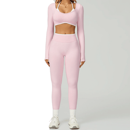 Activewear Set Women 2pc Crop Top Yoga Sportswear Set - Activewear Set - Bessmini - Mad Fly Essentials