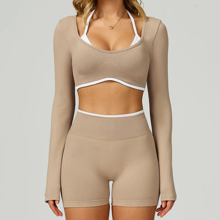 Activewear Set Women 2pc Crop Top Yoga Sportswear Set - Activewear Set - Bessmini - Mad Fly Essentials
