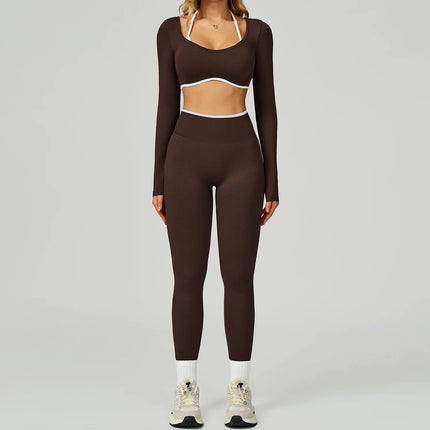 Activewear Set Women 2pc Crop Top Yoga Sportswear Set - Activewear Set - Bessmini - Mad Fly Essentials