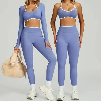 Activewear Set Women 2pc Crop Top Yoga Sportswear Set - Activewear Set - Bessmini - Mad Fly Essentials