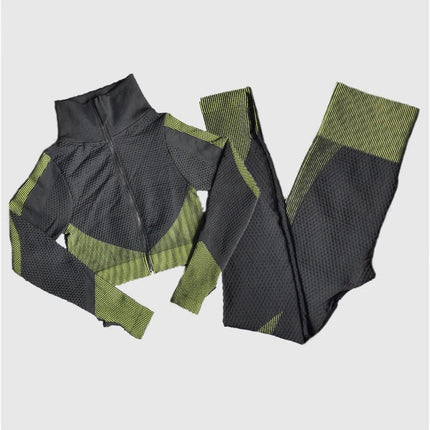 Activewear Set Women 2pcs Seamless Short Fitness Set - Activewear Set - BlackArachnia - Mad Fly Essentials