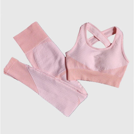 Activewear Set Women 2pcs Seamless Short Fitness Set - Activewear Set - BlackArachnia - Mad Fly Essentials