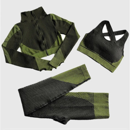 Activewear Set Women 2pcs Seamless Short Fitness Set - Activewear Set - BlackArachnia - Mad Fly Essentials