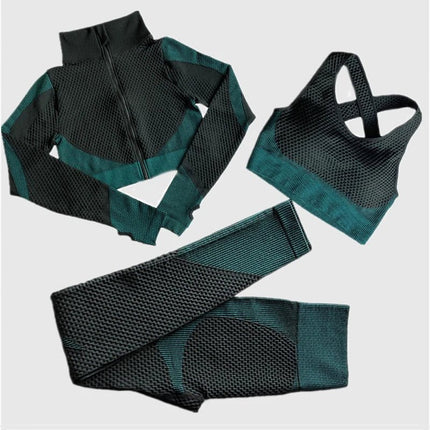 Activewear Set Women 2pcs Seamless Short Fitness Set - Activewear Set - BlackArachnia - Mad Fly Essentials