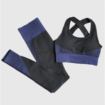 Activewear Set Women 2pcs Seamless Short Fitness Set - Activewear Set - BlackArachnia - Mad Fly Essentials