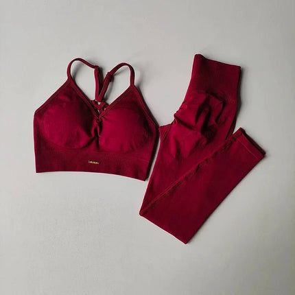 Activewear Set Women High Waist Shockproof Yoga Solid Fitness Sets - Activewear Set - Findci - Mad Fly Essentials