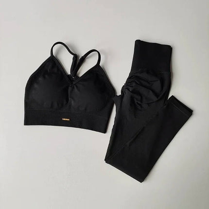 Activewear Set Women High Waist Shockproof Yoga Solid Fitness Sets - Activewear Set - Findci - Mad Fly Essentials
