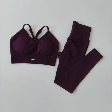 Activewear Set Women High Waist Shockproof Yoga Solid Fitness Sets - Activewear Set - Findci - Mad Fly Essentials