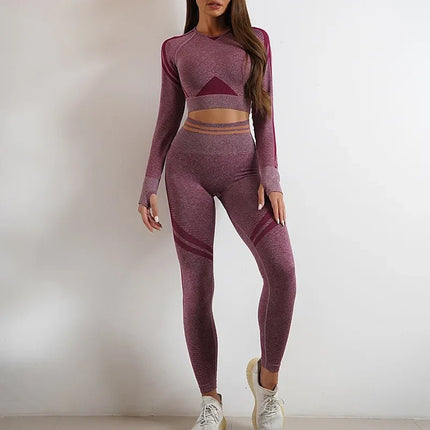Activewear Set Women Solid Blue Leggings Crop Top Set - Activewear Set - Ensemble - Mad Fly Essentials