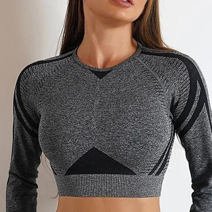 Activewear Set Women Solid Blue Leggings Crop Top Set - Activewear Set - Ensemble - Mad Fly Essentials