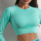 Green long-sleeved t