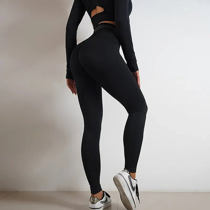 Activewear Set Women Solid Blue Leggings Crop Top Set - Activewear Set - Ensemble - Mad Fly Essentials