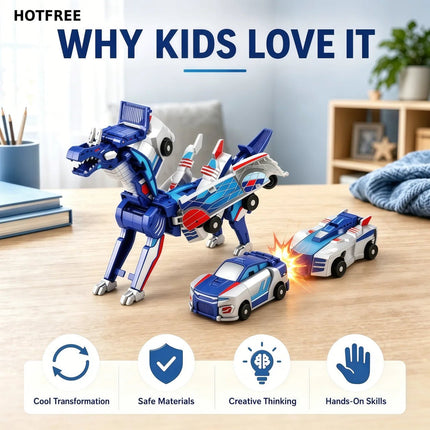 Activity Toys 2in1 Magnetic Car Transforming Dinosaur Toys - Activity Toys - JOKEJOLLY - Mad Fly Essentials