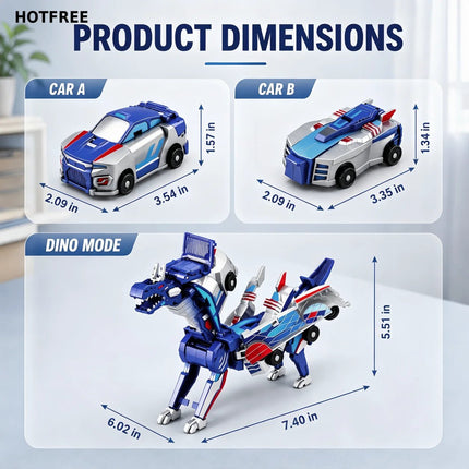 Activity Toys 2in1 Magnetic Car Transforming Dinosaur Toys - Activity Toys - JOKEJOLLY - Mad Fly Essentials